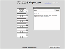 Tablet Screenshot of jumblehelper.com